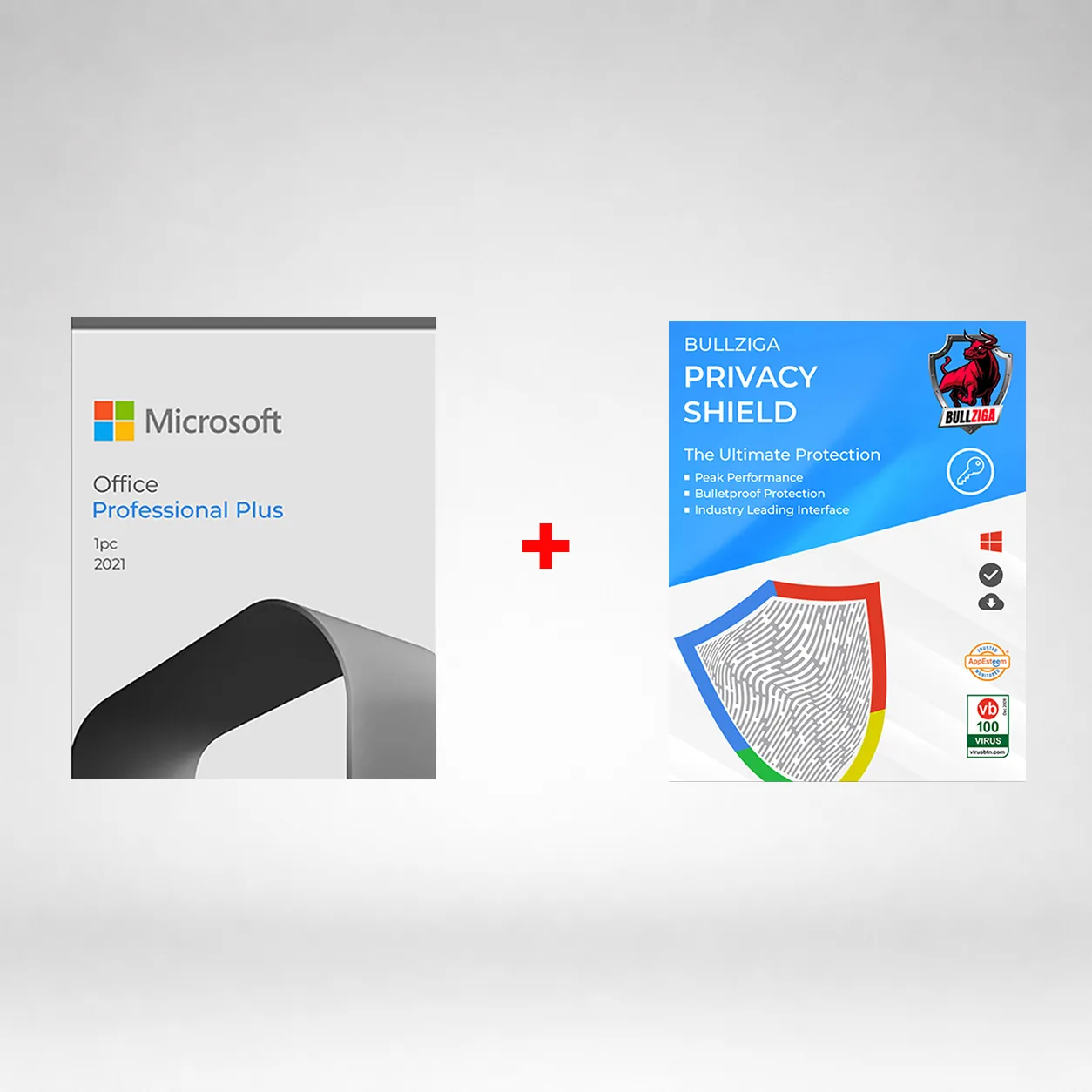 Office 2021 Pro Plus  64 BIT DVD with Free BullZIGA Privacy Shield(Key Card)